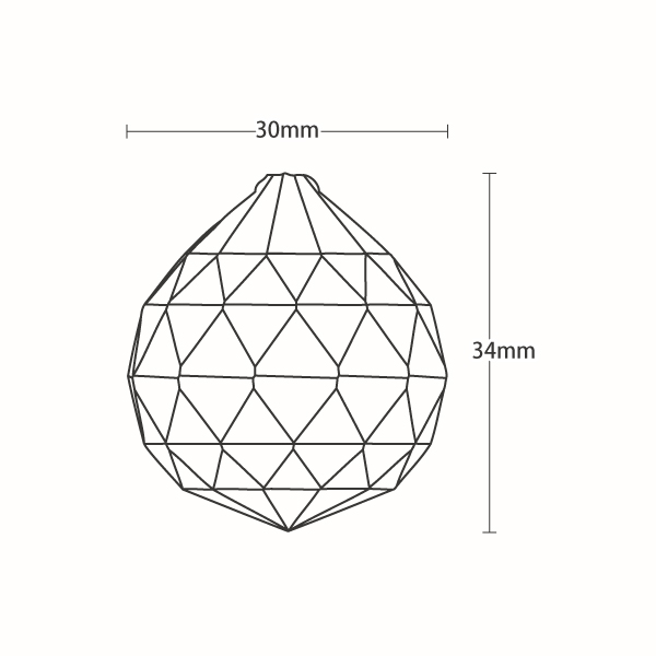 Asfour Crystalアスフォークリスタル　ミラーボール　34×30mm: image 1