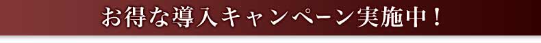 お得な導入キャンペーン実施中