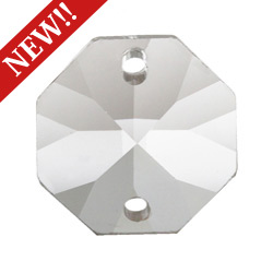 【NEW】Asfour Crystalアスフォークリスタル　オクタゴンカット（２つ穴）　16×16mm